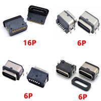 1Pcs 6 Pin 16 Pin USB 3.1 Connector Type-C Female IP67 IPX7 Waterproof Female Socket Rubber Ring High Current Fast Charging port Electrical Circuitry