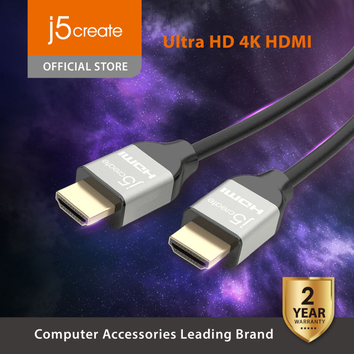 j5create-jdc52-ultra-hd-4k-hdmi-cable-2m-สาย-hdmi-รองรับ-4k-ของแท้-ประกันศูนย์-2-ปี