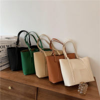 Fashion nd Design Ladies Solid Color PU Shoulder Handbag Large Capacity Dating Party Shopping Multifunctional Tote Bag