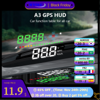 WYING A3 GPS HUD Auto Vehicle Speed Display Voltage Multifunction Meter Projector Head Up Display Car Suitable for All Cars