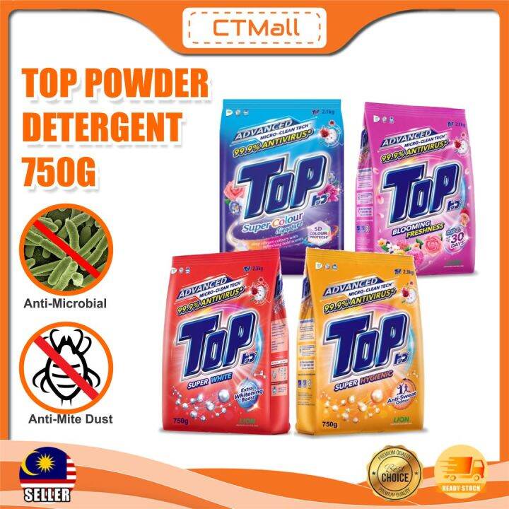 TOP Powder Laundry Detergent 750g Super Hygiene Super Colour Super