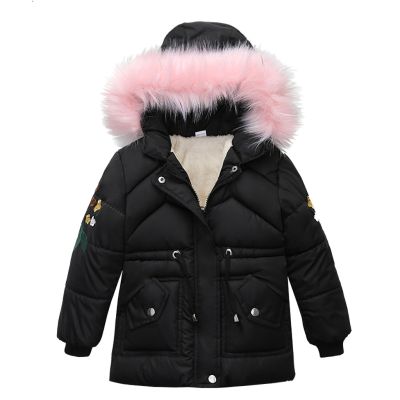 （Good baby store） Children Winter Warm Coat Parkas Boys Girl Winter Coats Jacket Zip Thick Warm Snow Hoodie Outwear Newborn Children Thicken Coat