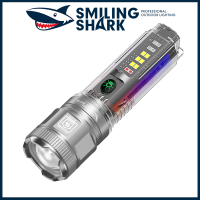 ไฟฉาย LED SD1022ปลาฉลามยิ้ม M60 USB ไฟฉายสว่างสุดชาร์จได้ซูเปอร์ไลท์กลางแจ้งกันน้ำซูมได้ฉุกเฉินเดินป่าตั้งแคมป์ทำงาน