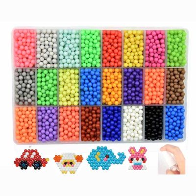 Magic Beads Kits Water Sticky Perler Beados Pegboard Set Fuse Jigsaw Puzzle Education Toys for Kids Best Gift
