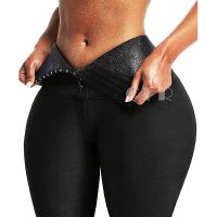 【CW】 High Waisted Women Sweat Sauna Pants Body Shaper Slimming Pants Tummy Control Waist Trainer Fitness Leggings Workout Suits