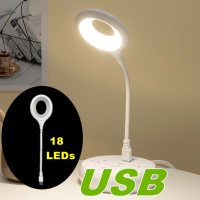 USB โดยตรงเสียบโคมไฟแบบพกพา18LED หอพักโคมไฟข้างเตียงป้องกันดวงตานักเรียนศึกษาการอ่านที่มีอยู่ไฟกลางคืนแสง