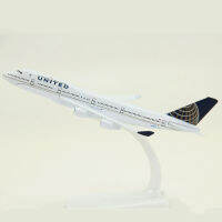 A16CM United Airlines โบอิ้ง B747รุ่นโลหะอัลลอย D Iecast เครื่องบินเครื่องบินรุ่นของเล่นเครื่องบินเด็กของขวัญของสะสม