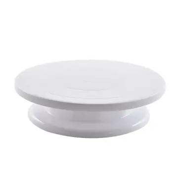 Rotating Cake Turntable White Cake Stand Spinner for Cake