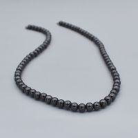 Magnetic Hematite Stone 6mm Round Beads Beaded Necklace Healing Therapy Black Jewlery for Men and Women Fashion Chain Necklaces