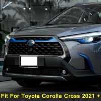 ด้านหลังหางไฟตัดหมอกฝาครอบภายนอก Trim กันชนหน้า Grille Grills แถบตกแต่งสำหรับ Toyota Corolla Cross 2021 - 2023