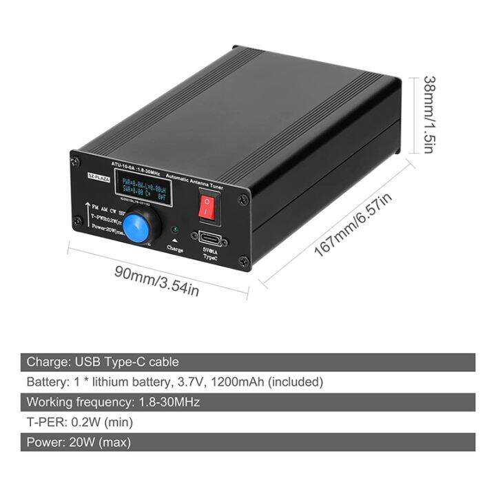 atu-10-0a-aluminum-alloy-shortwave-antenna-tuner-20w-1-8-30mhz-shortwave-power-meter-standing-waves-meter