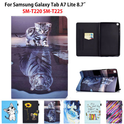 สำหรับ Samsung Galaxy Tab A7 Lite 8.7กรณี SM-T220 SM-T225 T220 T225แท็บเล็ต Tiger ทาสีฝาครอบปลอก