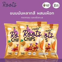 Mixed Root Chips Sea Salt 30g. ขนมมันหลากสีผสมเผือกแผ่นทอดกรอบ 30กรัม