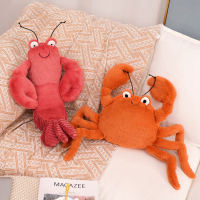 จำลอง Lobster Plush ของเล่นตุ๊กตาปูตุ๊กตาสัตว์ทะเล Lobster หมอน Creative Soft ของเล่นเด็ก Kawaii Room Decor วันเกิด Gift