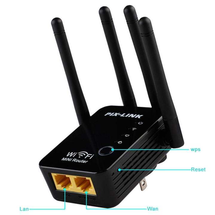 อุปกรณ์ทวนเราต์เตอร์-wifi-อัจฉริยะไร้สายพร้อมเสาอากาศ-wifi-4เสาข้อมูลจำเพาะของปลั๊ก-ปลั๊ก-us