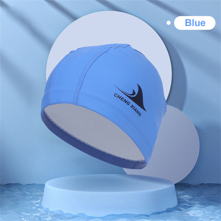 yulefish-rs-หมวกว่ายน้ำหมวกว่ายน้ำกันน้ำ-pu-สำหรับผู้ใหญ่ใหม่ยืดหยุ่นสูงเครื่องป้องกันหูชายและหญิงผมยาวไม่รัดคอว่ายน้ำน้ำพุร้อน