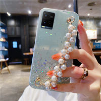 เงาเพชรสร้อยข้อมือเคสโทรศัพท์ Hp สำหรับ VIVO Y21 VIVO Y21s Y33s Y35 Y16 Y22 Y22s Y02s Y15s Y15A Y01 Y21T Y21A Y33T Luxury Glitter ดาว Starry ซิลิโคนนุ่มสำหรับ VIVOY21 VIVOY21s VIVOY33s ฝาครอบสำหรับหญิง