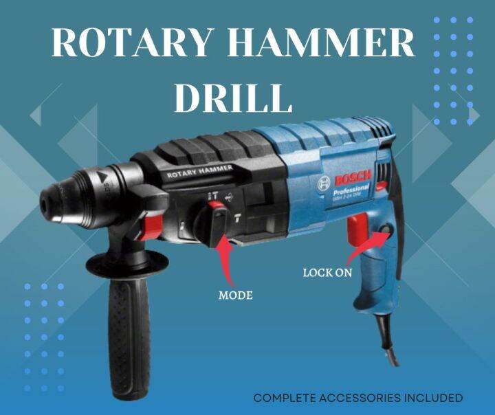 Bosch Professional 800W SDS Plus Hammer Drill with Case Universal Rotary Hammer Drill GBH 226