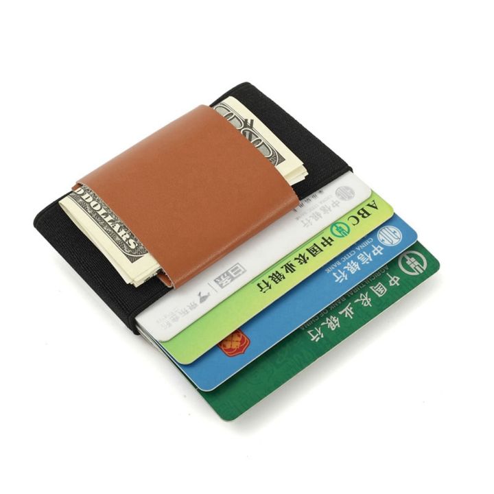 1-piece-fiber-new-small-magic-minimalist-wallet-slim-card-holder-elastic-credit-card-holder-business-id-card-holder-cash-purse-card-holders