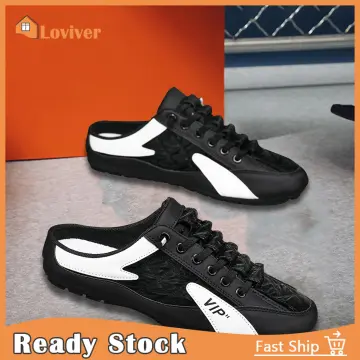 Kasut lelaki GUCCIS black stripe metal casual sneakers kasut lelaki shoes  men