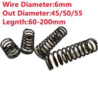 Heavy Duty Pressure Spring Big Steel Compression Springs 6mm Wire Dia*40/45/50mm Out Dia*60/70/80/90/100/120/150/200mm  Length Food Storage  Dispenser