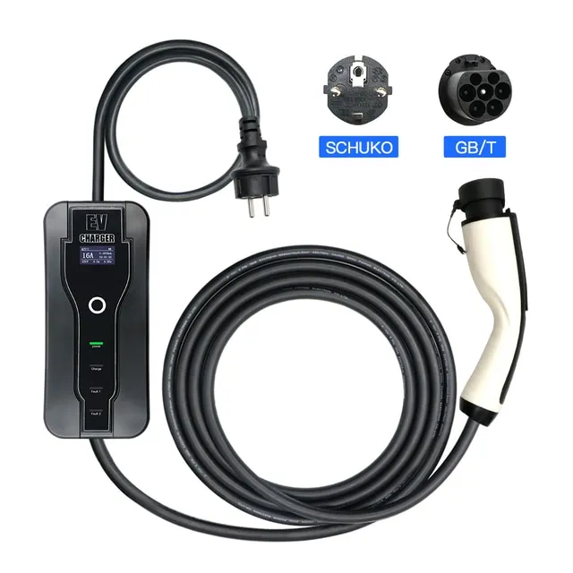 KOLANKY EV Charger 16A 3.6KW GBT Car Charger Level2 Electric Vehicle ...