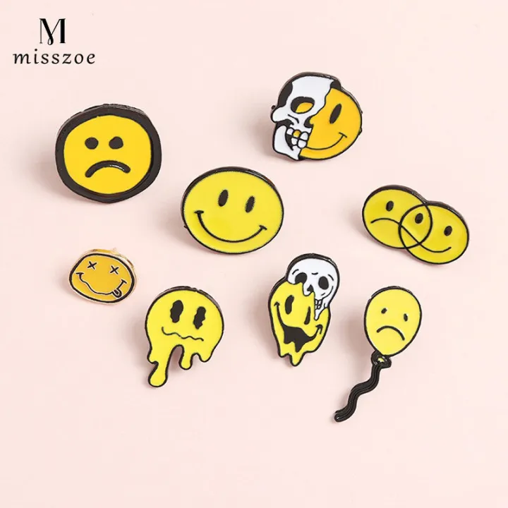 Skull Smiley Badges Enamel Brooches Anime Smiley Pins Cute Brooch Badges  Clothes Bag Accessories Jewelry Gift | Lazada PH