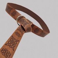 【CC】 Medieval em relevo viking vegvisir correia de couro do plutônio retro renaissance cinto cavaleiro