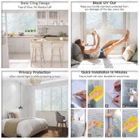 、‘】【【 Window Privacy Film Rainbow Static Clings Heat Control Window Insulation Sun UV Protection Glass Vinyl Film For Home
