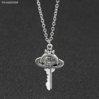 ✓✇ Retro Planet Universe Key Necklace Korean Women 39;s Hip Hop Silver Color Pendant Necklace For Friends Creative Jewelry Gifts