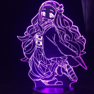 【CC】 Demon Slayer Anime Lamp Kimetsu No Yaiba Night Kid Child Room Base And Board Are Separately