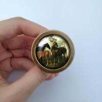 A.C.S Horse Cabinet Dresser Knobs pull Glass Cabochon Knob Domed Cabinet Knobs Furniture Knobs door handle smartpush Door Hardware Locks