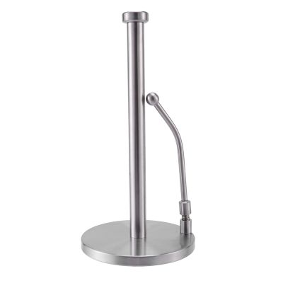Paper Towel Holder Stainless Steel Standing Tissue Holder One-Handed Tear, Perfect Modern Design for Kitchen Keeps Kitchens Countertop Tidy