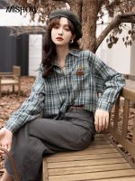 ✐◇☇ MISHOW Blouses for Fashion 2022 Cotton Polo Collar Single-breasted Shirts Female MXB35C0566