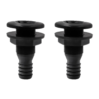 2X 3/4 Inch Hose Plastic Thru-Hull Fitting Bilge Pump Drain Vent Hose Fitting for Boats Marine Yacht RV Camper Truck