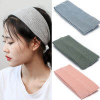 ผู้หญิงสีทึบแถบคาดศีรษะโยคะถักผมวงยืดหยุ่น Turban แต่งหน้าผม Hoop Vintage Headwrap แฟชั่นอุปกรณ์เสริมผม