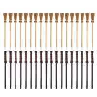 36Pcs Wands Pencils And Witch Broom Pencils For Kids Teens Classroom Favors Halloween Birthday Party Decorations Drawing Drafting