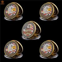 5PCcs USA Collectibles Coin Gift US Military Navy USAF USMC Army Coast Guard Challenge Free Eagle Metal Token Badge