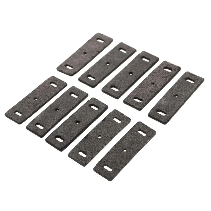 10Pcs ไมโครไฟเบอร์หนัง Slingshots กระเป๋าสีเทาสแควร์สำหรับ Catapults