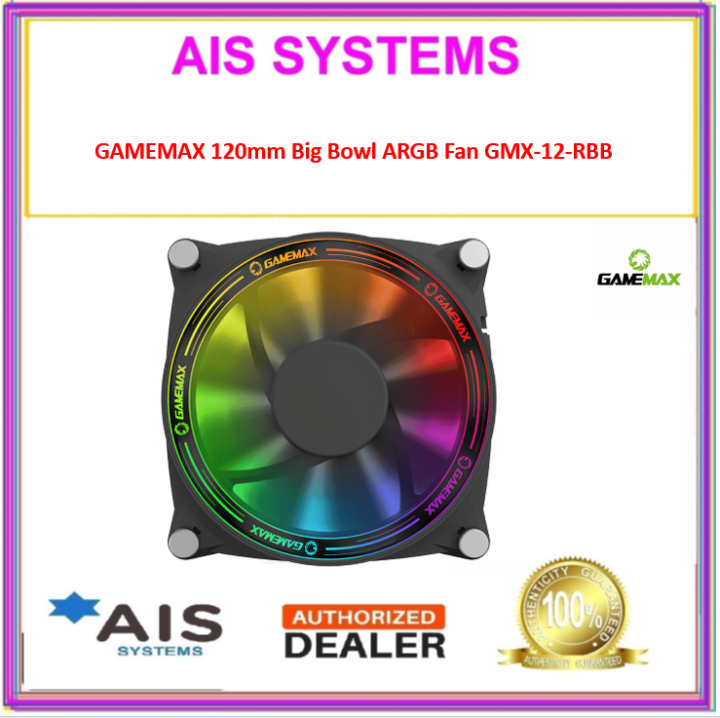 GAMEMAX 120mm Big Bowl ARGB Fan GMX12RBB Lazada Singapore
