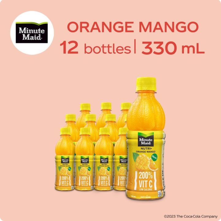 Minute Maid Nutri Orange Mango 330ml - Pack Of 12 