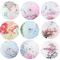 【CC】Ancient Style Oil Paper Cloth Umbrella Chinese Style Dance Performance Indoor And Outdoor Ceiling Decoration Silk Craft Parasol