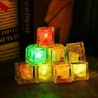 Flash Ice Cube / LEDน้ำแข็งรูปทรงลูกบาศก์เรืองแสงในน้ำMulticolorเซ็นเซอร์ของเหลว 7 สี