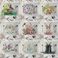 Cartoon Cuteness Bunny Printed Tablemat Cloth Pad Cup Dining Doilies Dish Coaster Party Coffee Tea Placemat Napkin Kitchen