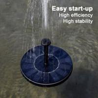 Solar Powered Fountain 1W Multiple Spray Patterns Solar Panel Water Pump Adjustable Water Height For Garden/Pond/ Pool/Fish Tank