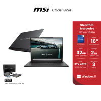 MSI Notebook (โน๊ตบุ๊ค) Stealth 16 Mercedes A13VG-269TH / 16.0" (UHD+) OLED / Intel Core i9-13900H / NVIDIA GeForce RTX 4070 / 32GB (16 x2) DDR5 / 2TB NVMe PCIe Gen4x4 M.2 SSD / Windows 11 Home