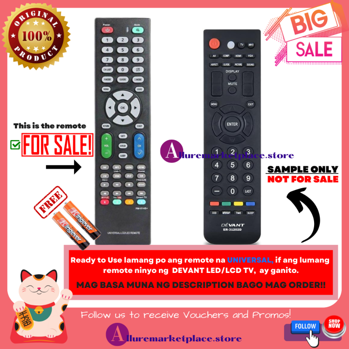 Ready to Use Universal TV Remote for Devant LED TV Universal Remote for Devant Led Smart TV