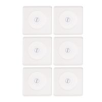 LED Coaster Light Coaster Acrylic Crystal Ultra-Thin LED Light Coaster Cocktail Coaster Flashing Stick, Square Coaster 6Pcs