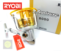 รอกสปิน RYOBI APPLAUSE สีทอง(เบอร์ 6000-8000) ลูกปืนแสตนเลส กำลังเบรค 10 กิโล น๊อปมือหมุนขนาดใหญ่แข็งแรง ใช้งานได้ทั้งน้ำจืดและน้ำเค็ม