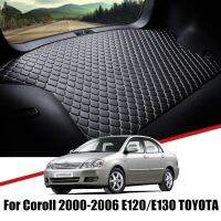 เสื่อท้ายรถหนังสำหรับ Toyota Corolla E120 E130 2000-2003 2004 2005 2006กันน้ำถาดที่วางบนชั้นอุปกรณ์เสริมไลเนอร์กระบะ